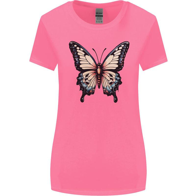 A Stunning Butterfly Womens Wider Cut T-Shirt Azalea