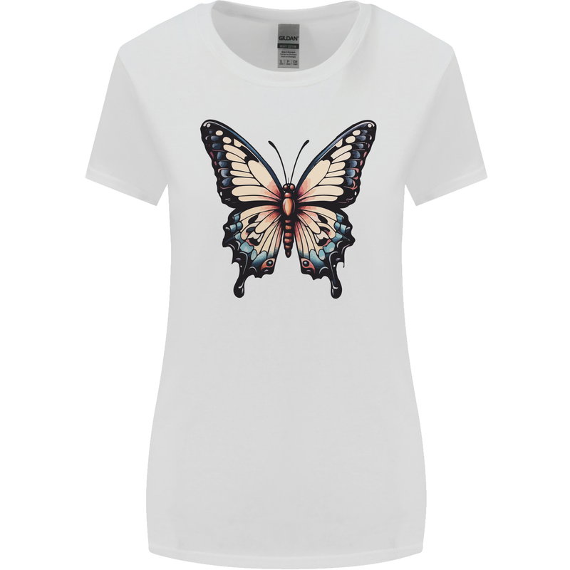 A Stunning Butterfly Womens Wider Cut T-Shirt White