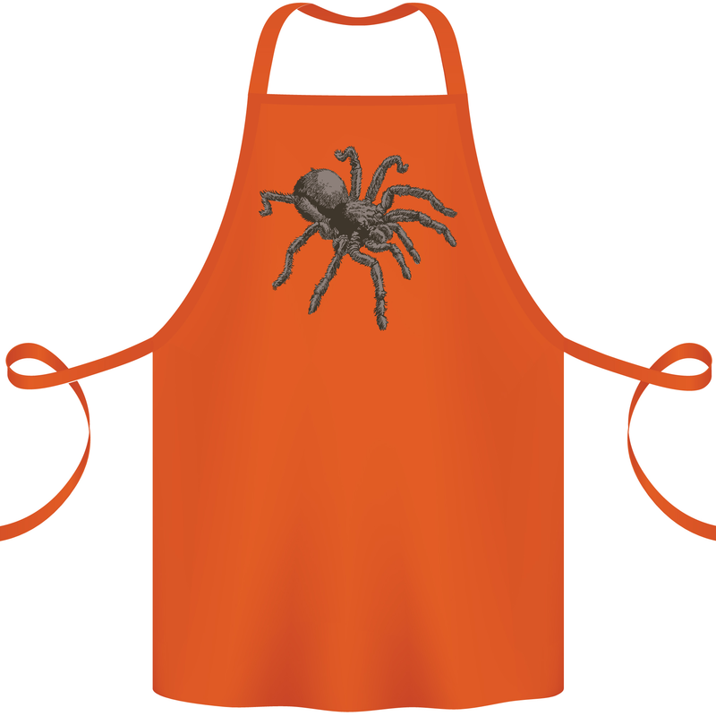 A Tarantula Spider Cotton Apron 100% Organic Orange