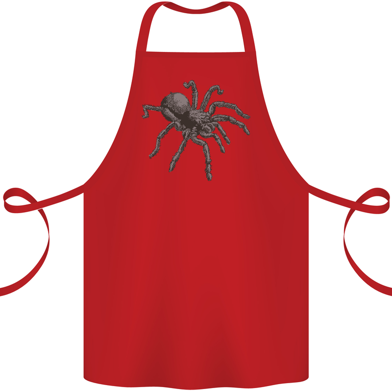 A Tarantula Spider Cotton Apron 100% Organic Red