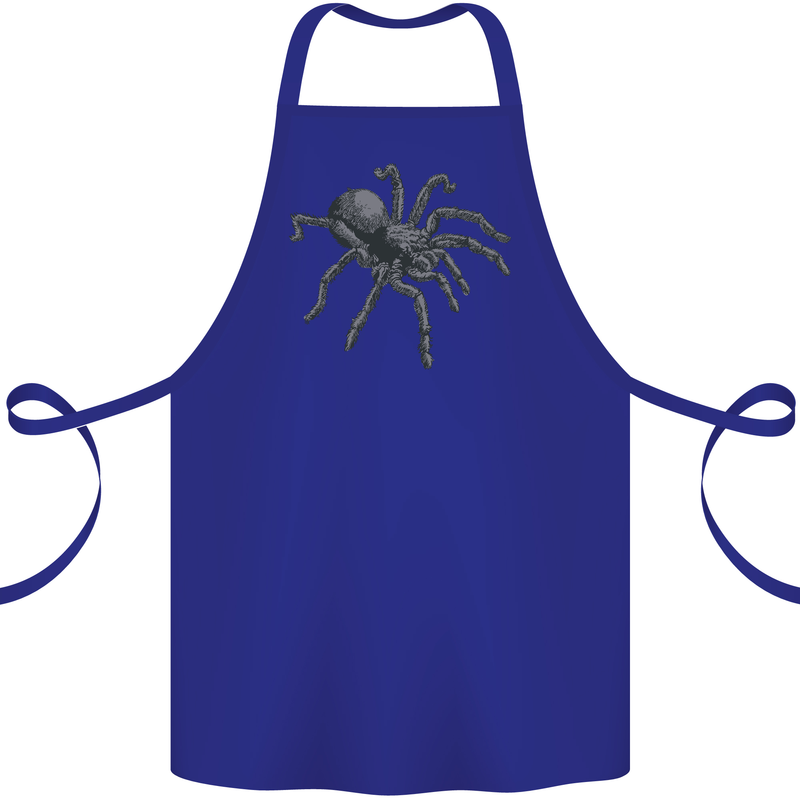 A Tarantula Spider Cotton Apron 100% Organic Royal Blue