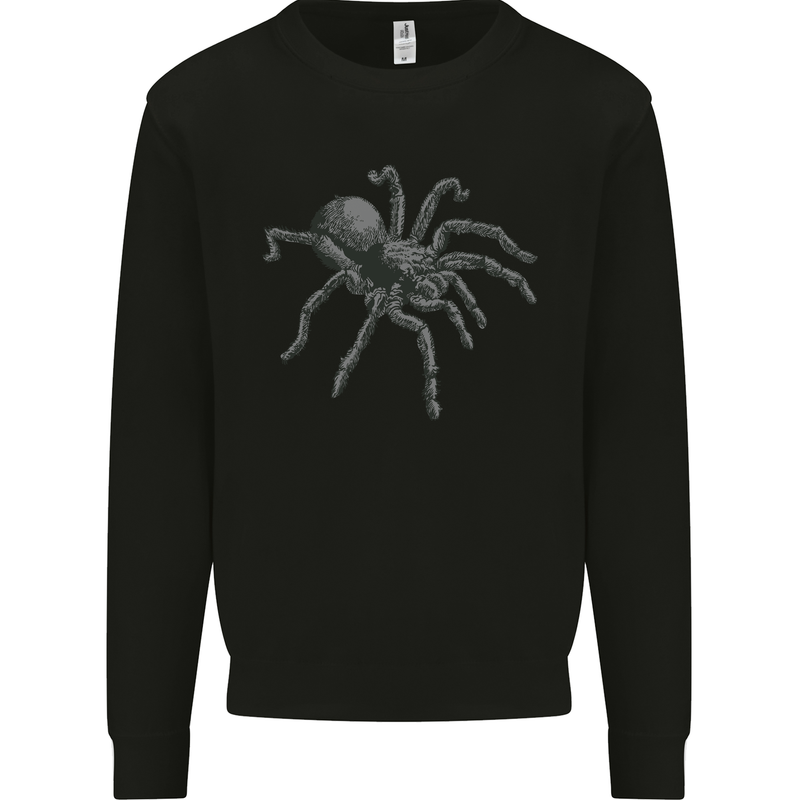 A Tarantula Spider Kids Sweatshirt Jumper Black