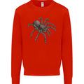 A Tarantula Spider Kids Sweatshirt Jumper Bright Red
