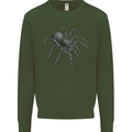 A Tarantula Spider Kids Sweatshirt Jumper Forest Green