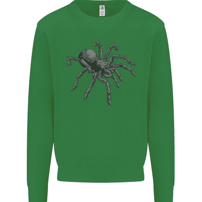 A Tarantula Spider Kids Sweatshirt Jumper Irish Green