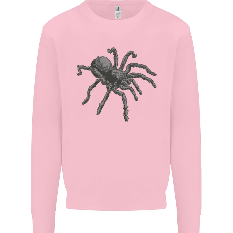 A Tarantula Spider Kids Sweatshirt Jumper Light Pink