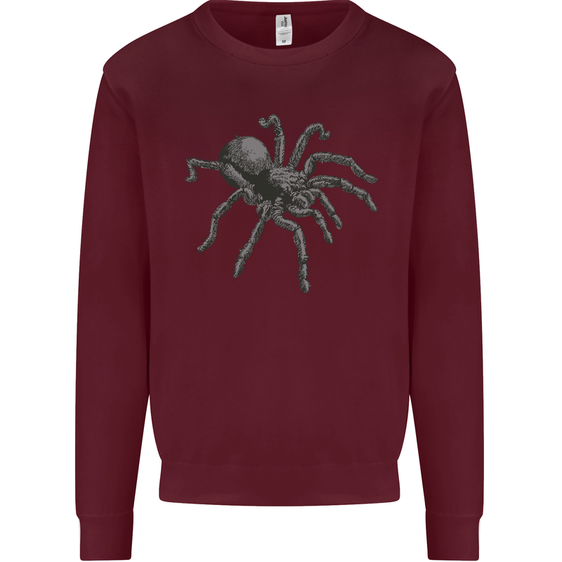 A Tarantula Spider Kids Sweatshirt Jumper Maroon