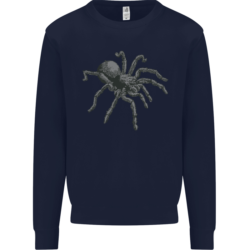 A Tarantula Spider Kids Sweatshirt Jumper Navy Blue