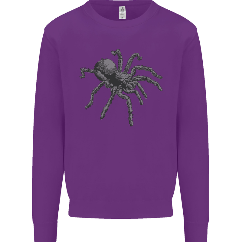 A Tarantula Spider Kids Sweatshirt Jumper Purple