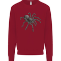 A Tarantula Spider Kids Sweatshirt Jumper Red