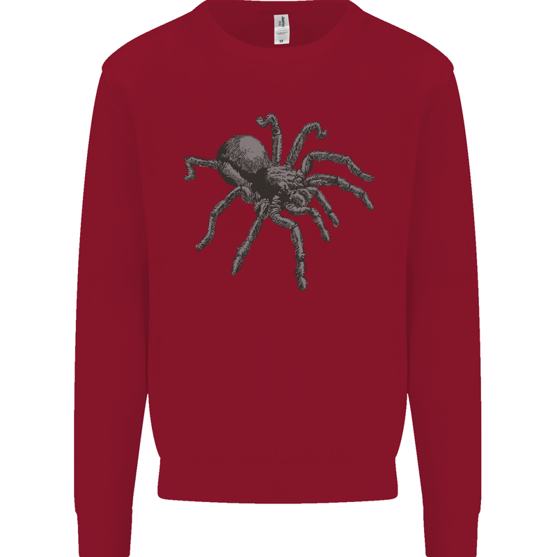 A Tarantula Spider Kids Sweatshirt Jumper Red