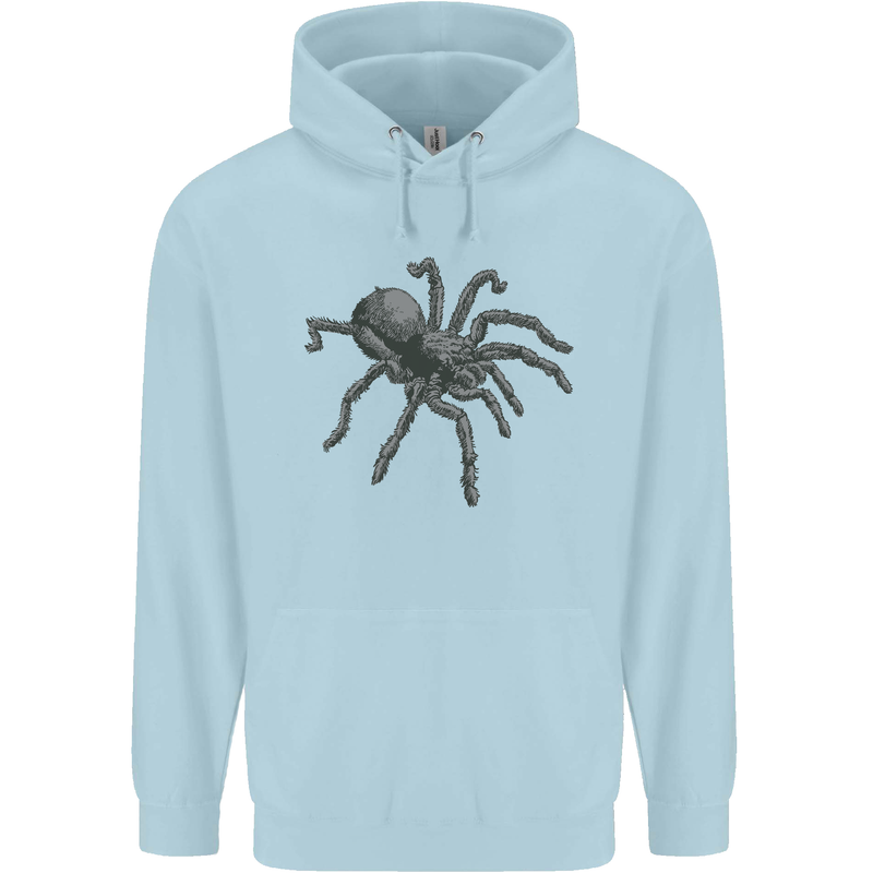 A Tarantula Spider Mens 80% Cotton Hoodie Light Blue
