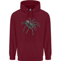 A Tarantula Spider Mens 80% Cotton Hoodie Maroon