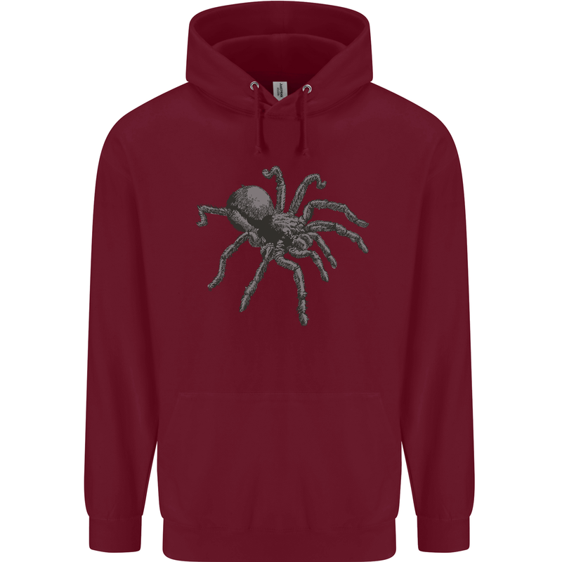 A Tarantula Spider Mens 80% Cotton Hoodie Maroon