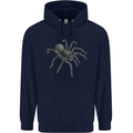 A Tarantula Spider Mens 80% Cotton Hoodie Navy Blue