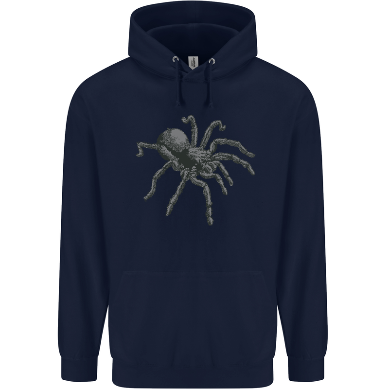 A Tarantula Spider Mens 80% Cotton Hoodie Navy Blue