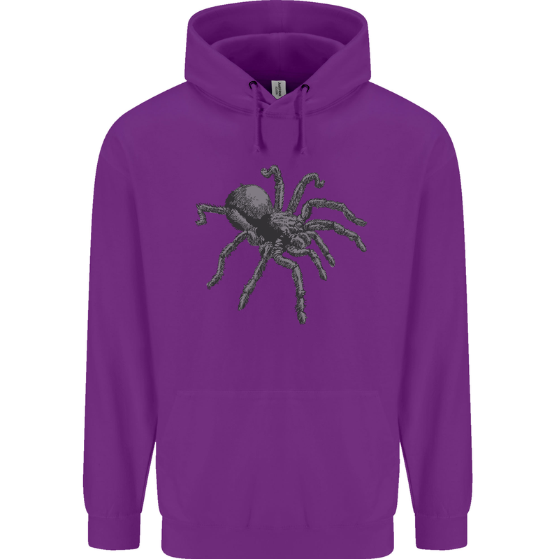 A Tarantula Spider Mens 80% Cotton Hoodie Purple