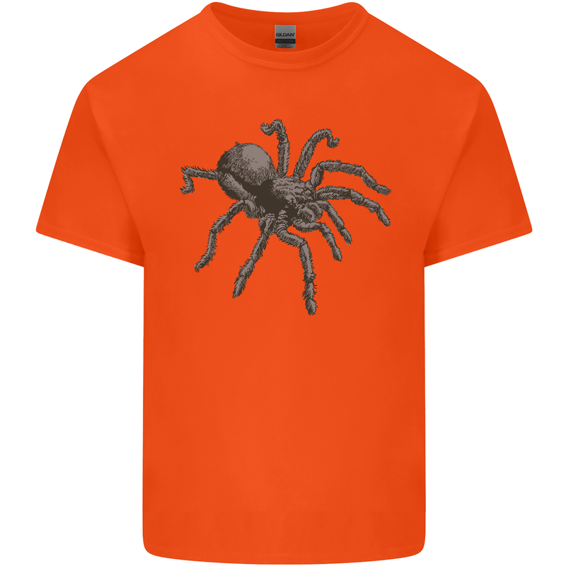 A Tarantula Spider Mens Cotton T-Shirt Tee Top Orange