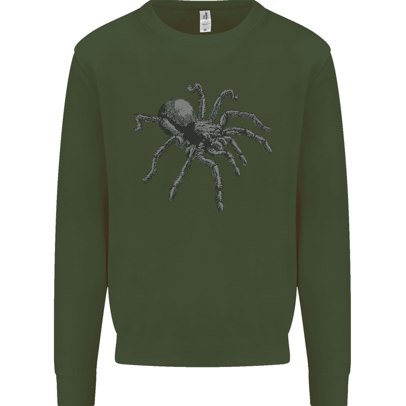 A Tarantula Spider Mens Sweatshirt Jumper Forest Green