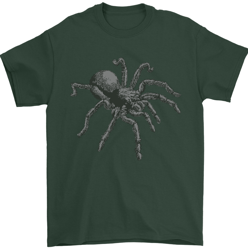 A Tarantula Spider Mens T-Shirt 100% Cotton Forest Green