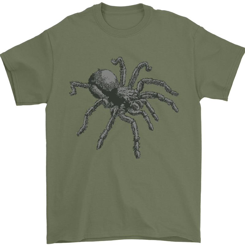 A Tarantula Spider Mens T-Shirt 100% Cotton Military Green