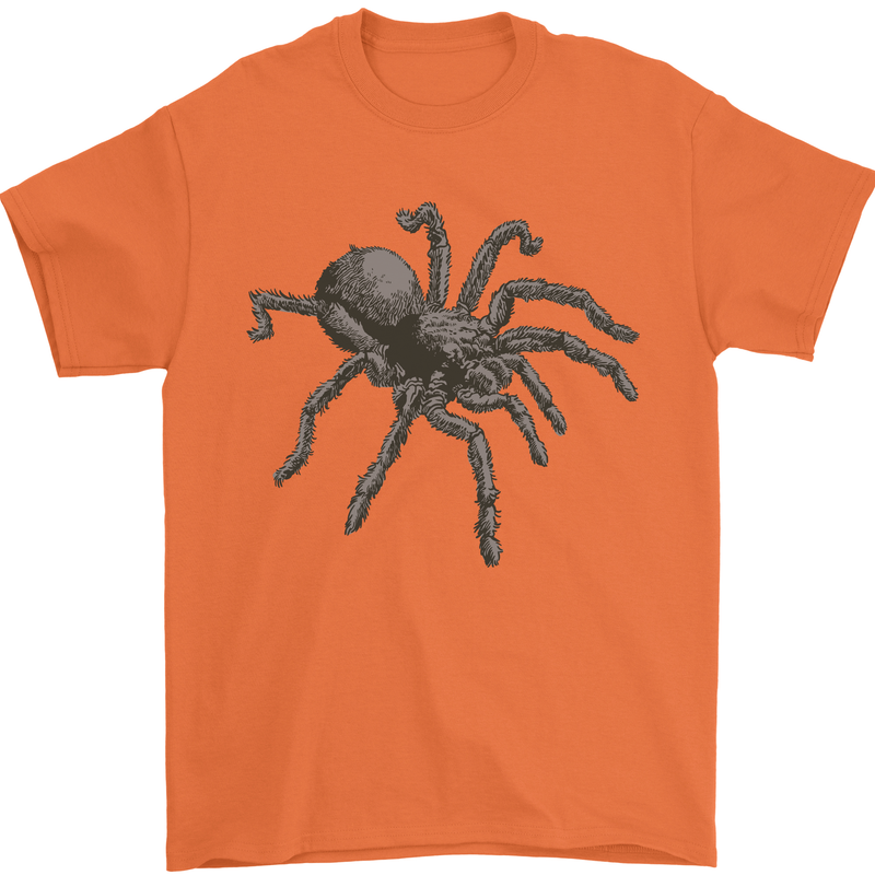 A Tarantula Spider Mens T-Shirt 100% Cotton Orange
