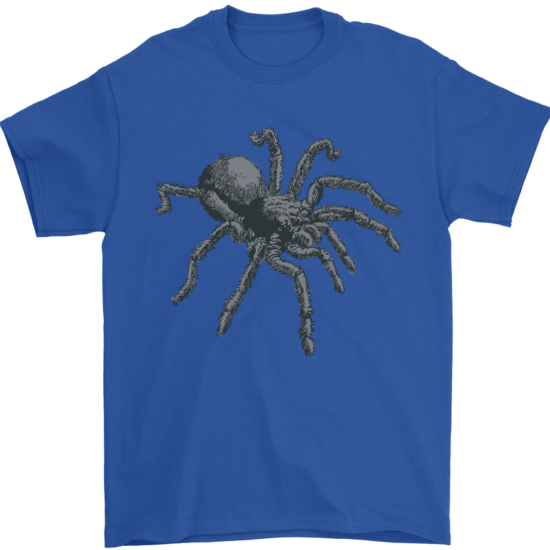 A Tarantula Spider Mens T-Shirt 100% Cotton Royal Blue