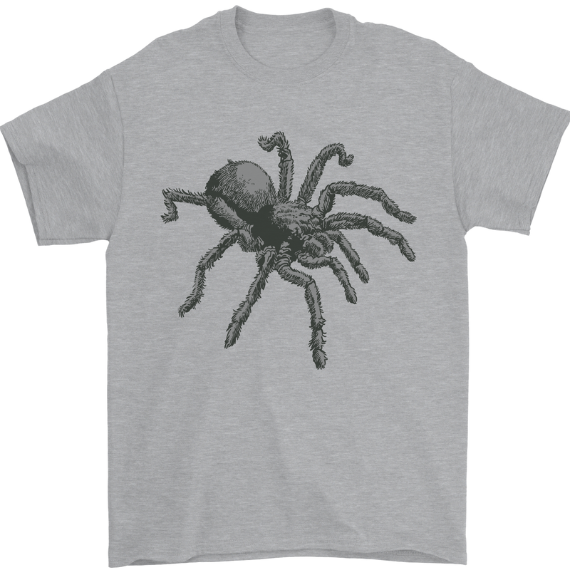 A Tarantula Spider Mens T-Shirt 100% Cotton Sports Grey