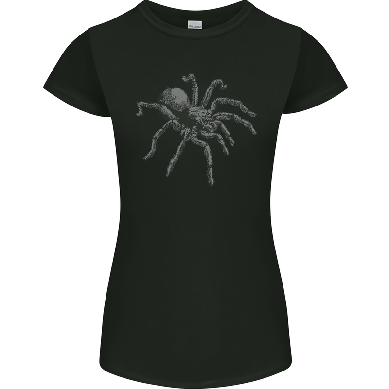 A Tarantula Spider Womens Petite Cut T-Shirt Black