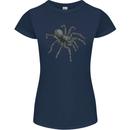 A Tarantula Spider Womens Petite Cut T-Shirt Navy Blue