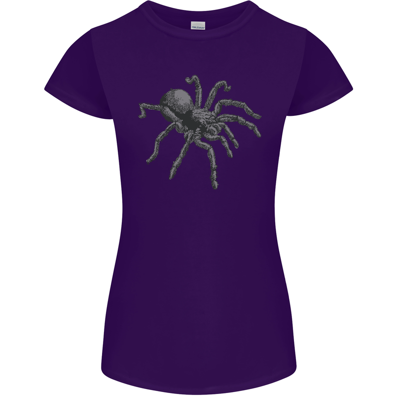 A Tarantula Spider Womens Petite Cut T-Shirt Purple