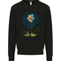 A Teddy Bear Holding Balloons Fantasy Mens Sweatshirt Jumper Black