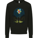 A Teddy Bear Holding Balloons Fantasy Mens Sweatshirt Jumper Black