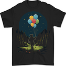 A Teddy Bear Holding Balloons Fantasy Mens T-Shirt 100% Cotton BLACK