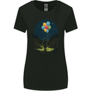 A Teddy Bear Holding Balloons Fantasy Womens Wider Cut T-Shirt Black