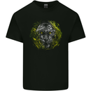 A Tiger in the Grass Mens Cotton T-Shirt Tee Top Black
