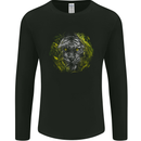 A Tiger in the Grass Mens Long Sleeve T-Shirt Black