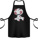 A Torn Voodoo Doll Heart Dark Magic Halloween Cotton Apron 100% Organic Black