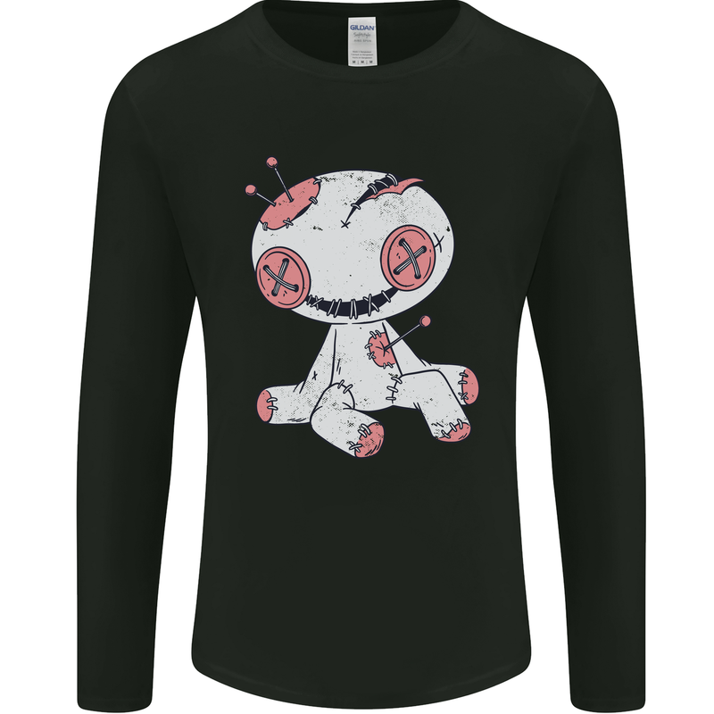 A Torn Voodoo Doll Heart Dark Magic Halloween Mens Long Sleeve T-Shirt Black