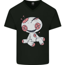 A Torn Voodoo Doll Heart Dark Magic Halloween Mens V-Neck Cotton T-Shirt Black