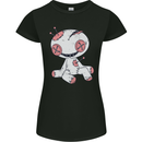 A Torn Voodoo Doll Heart Dark Magic Halloween Womens Petite Cut T-Shirt Black
