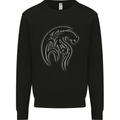 A Tribal Dragon Tattoo Style Mens Sweatshirt Jumper Black