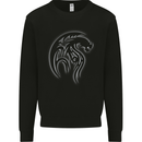 A Tribal Dragon Tattoo Style Mens Sweatshirt Jumper Black