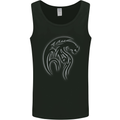 A Tribal Dragon Tattoo Style Mens Vest Tank Top Black
