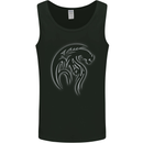 A Tribal Dragon Tattoo Style Mens Vest Tank Top Black