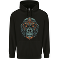 A Tribal Gorilla Mens 80% Cotton Hoodie Black
