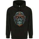 A Tribal Gorilla Mens 80% Cotton Hoodie Black