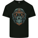 A Tribal Gorilla Mens Cotton T-Shirt Tee Top Black
