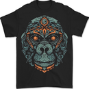 A Tribal Gorilla Mens T-Shirt 100% Cotton BLACK
