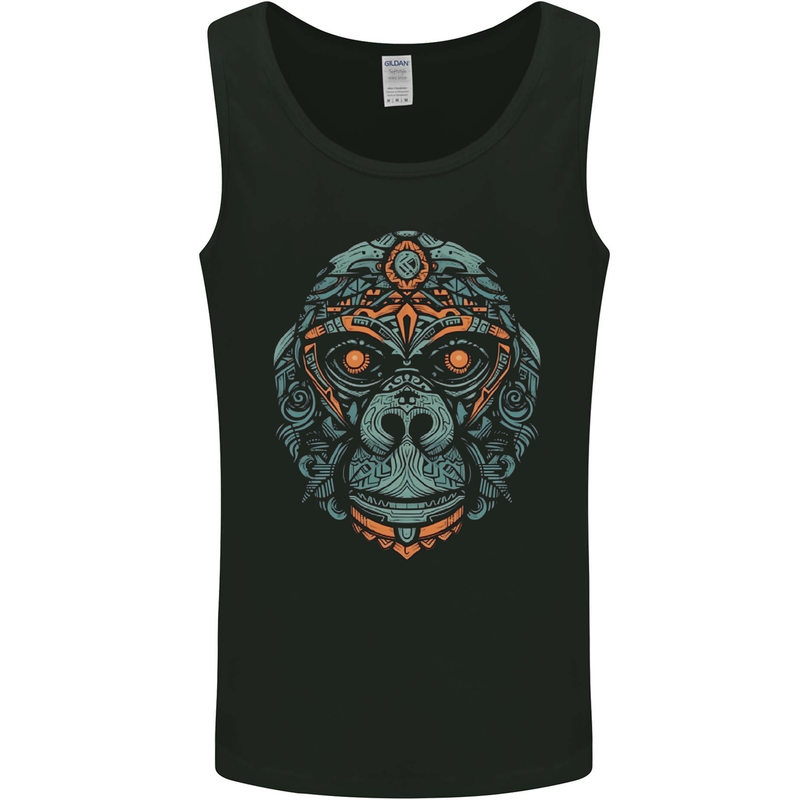A Tribal Gorilla Mens Vest Tank Top Black